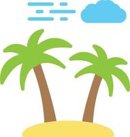 Island Flat Icon vector