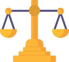 Justice Scale Flat Icon vector