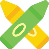 crayones icono plano vector