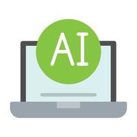 AI Flat Icon vector