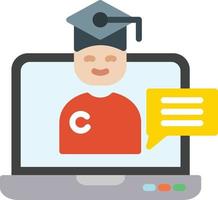 Online Course Flat Icon vector