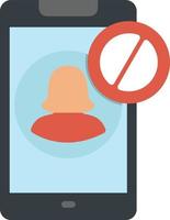 Blocked Flat Icon vector