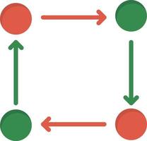 icono plano del ciclo de adaptación vector