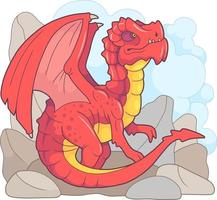 cartoon fantasy dragon vector