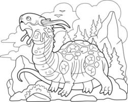 cartoon fantasy dragon vector