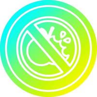 no healthy food circular in cold gradient spectrum vector