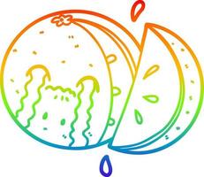 arco iris gradiente línea dibujo dibujos animados naranja vector