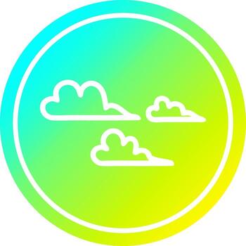 weather cloud circular in cold gradient spectrum vector