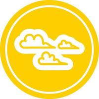 weather cloud circular icon vector