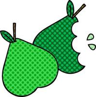 comic book style cartoon pears vector