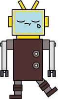 cute cartoon robot vector