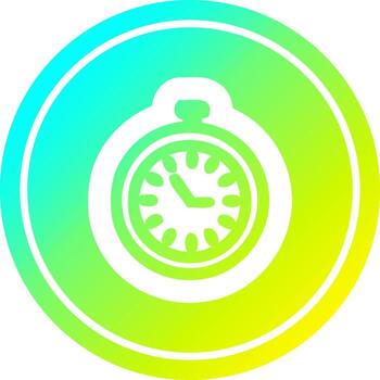 cronómetro circular en espectro de gradiente frío vector