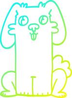 cold gradient line drawing cartoon cute bunny vector