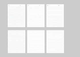 página de cuaderno con papel de línea vector