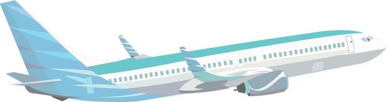 imagen de un avión con una combinación de azul y blanco vector