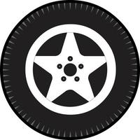 vector image of black and white car tires that you can use as needed