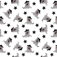 ghost seamless pattern vector