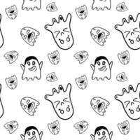 ghost seamless pattern vector