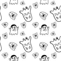 ghost seamless pattern vector