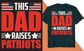 This Dad Raises Patriots T Shirt Design vector