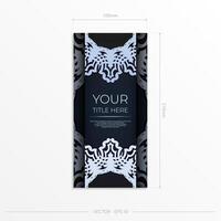 A black and white banner with a white pattern vector