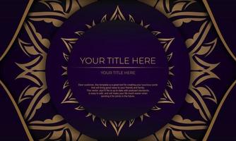 Purple luxury background with mandala ornament. Elegant and classic vector elements ready for print and typography.