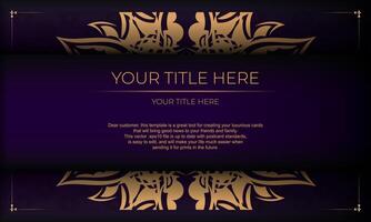 Purple luxury background with abstract ornament. Elegant and classic elements with space for your text. vector