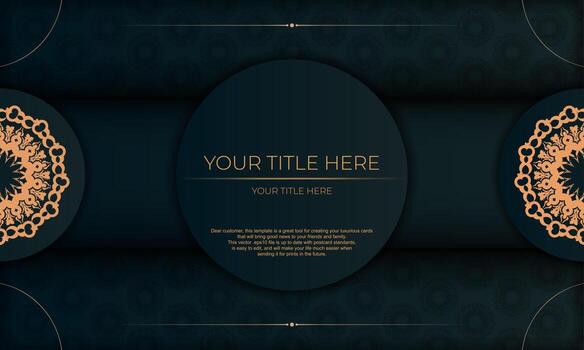Dark green luxury background with abstract ornament. Elegant and classic vector elements ready for print and typography.