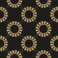 Chinese black and yellow abstract seamless vector background. Wallpaper in a vintage style template. Indian floral element. Ornament for wallpaper, fabric, packaging, packaging.