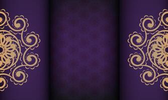 Luxury purple invitation card template with vintage abstract ornament. Elegant and classic elements ready for print and typography. illustration. vector