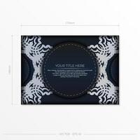 A business card with a black and white pattern vector