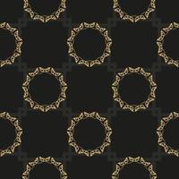 fondo de pantalla en una plantilla de estilo vintage. elemento floral indio. ornamento gráfico para papel pintado, tela, embalaje, envoltura. ornamento floral abstracto negro y amarillo chino. vector