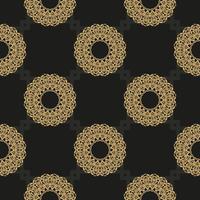 Wallpaper in a vintage style template. Indian floral element. Graphic ornament for wallpaper, fabric, packaging, wrapping. Chinese black and yellow abstract floral ornament. vector