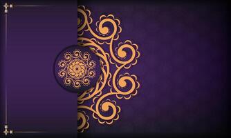 Luxury purple invitation card template with vintage abstract ornament. Elegant and classic elements ready for print and typography. illustration. vector