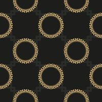 Wallpaper in a vintage style template. Indian floral element. Graphic ornament for wallpaper, fabric, packaging, wrapping. Chinese black and yellow abstract floral ornament. vector