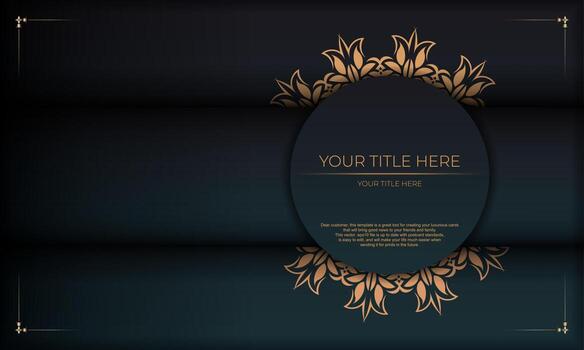 Dark green luxury background with abstract mandala ornament. Elegant and classic vector elements ready for print and typography.