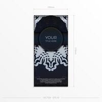 A black and white banner with an ornate design vector
