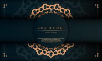 Luxury vintage background with gold ornament vector
