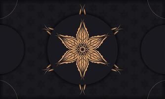A black and gold star on a black background vector