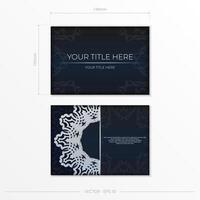 A business card template with a black and white design vector