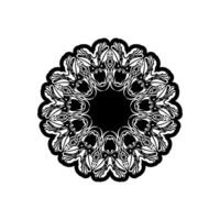 Vintage mandala logo round ornament. Decorative round ornaments. Unusual flower shape. Oriental vector, Patterns of anti-stress therapy. Weaving design elements. vector