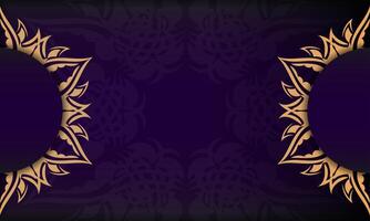 Purple luxury background with abstract ornament. Elegant and classic elements with space for your text. vector