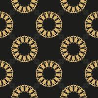 Fondo de vector transparente abstracto negro y amarillo chino. elemento floral indio. ornamento gráfico para papel pintado, tela, embalaje, envoltura.
