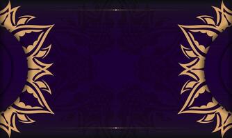 Purple luxury background with Indian ornaments. Elegant and classic vector elements ready for print and typography.