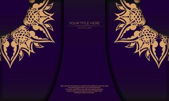 Purple luxury background with abstract ornament. Elegant and classic elements ready for print and typography. vector