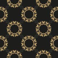 Chinese black and yellow abstract seamless vector background. Wallpaper in a vintage style template. Indian floral element. Ornament for wallpaper, fabric, packaging, packaging.