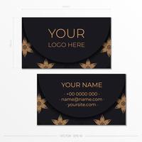 Luxury business card and vintage ornament style logo vector template. Retro elegant flourishes ornamental frames design.