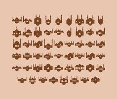 Set of Abstract Mosque Illustration vector