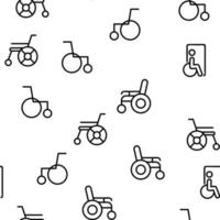 Wheelchair For Invalid Vector Seamless Pattern