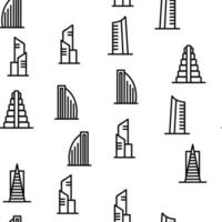 Skyscraper Building Vector Seamless Pattern